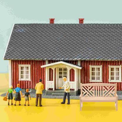 Mini Bench Model Baby Wood Miniature Wooden Furniture Adorn House Small Benches