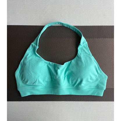 Sports Bra  Seamless Halter Neck Strap Bra Open Back Fitness Yoga Top Bras Support Women Workout Gym Crop Top