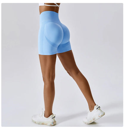 Gym Shorts Women‘s High Elasticity Yoga Clothing Absorbent Short Sets Push Up Pants Running Cycling Shorts Fitness Leggings