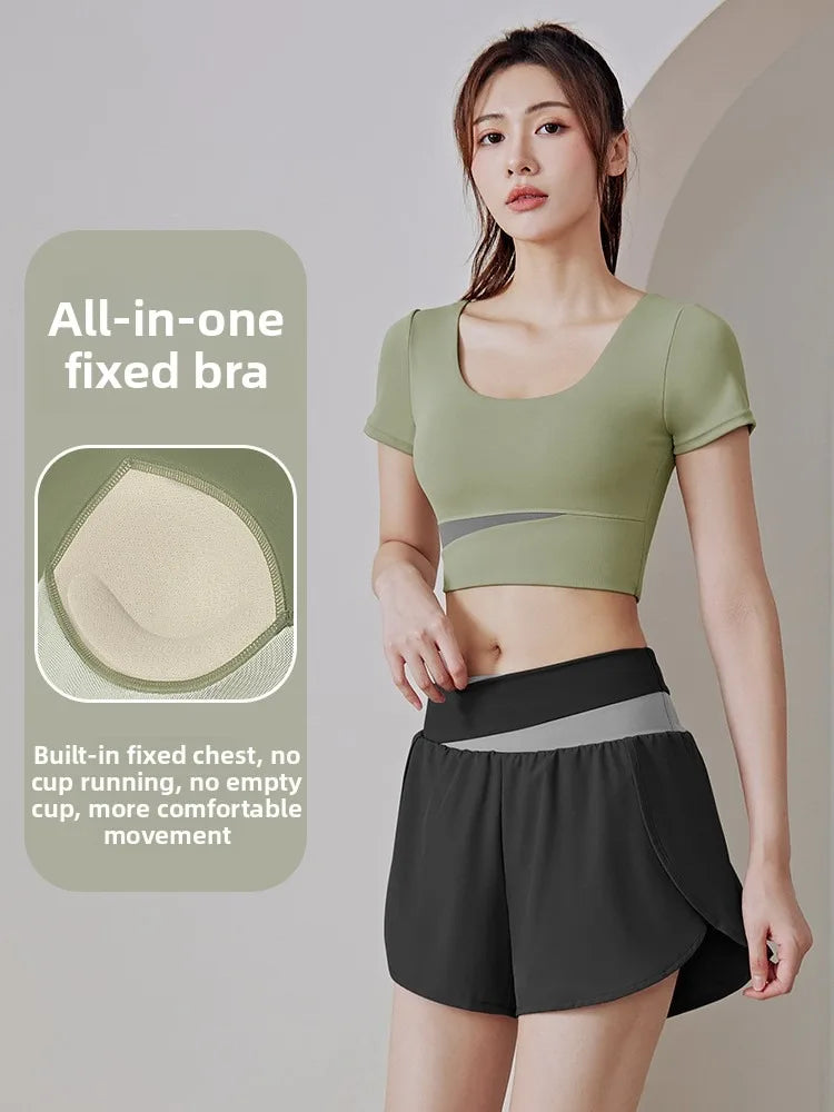 Sport Bra Gym Workout Top breathable Sports Bra Anti-Sweat Fitness Top Women Seamless Yoga Bra Shockproof Crop Top Push Up