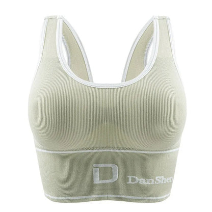 Women's Sports Letter Bras Fitness Seamless Plus Size Bra Tops Full Coverage Wireless Femme Bralette Bra
