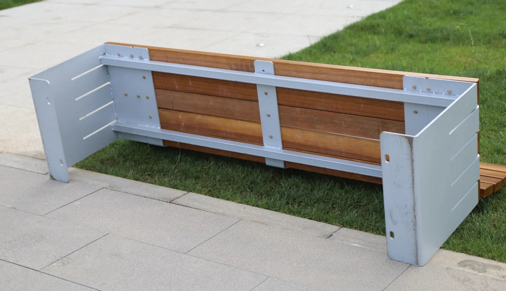 Modern Street Long Benches 2 3 Seaters Heavy Duty Outdoor Waiting Bench Patio Furniture