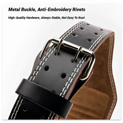 Professional Waist Support Sports Safety Belt Protection Fitness Deep Squat Weightlifting Training Cowhide Weightlift Deadlift