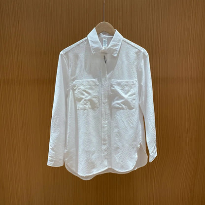 Yoga Shirts Fitness Sport Pilates Loose Comfortable Pocket Jacket Fashion Versatile Summer Sun Protection White Black Shirt Tops