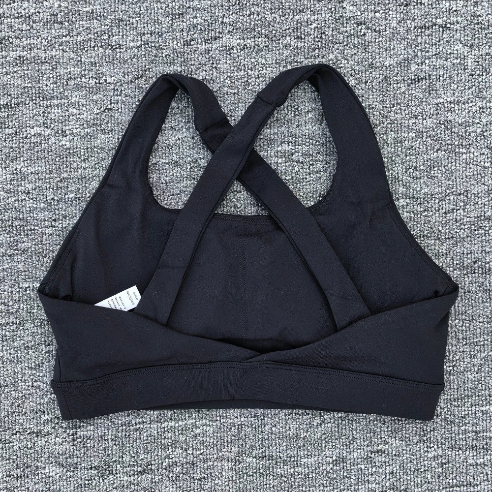 Women Cross Strap Sports Bra Top Women Push Up Sport Bra Yoga Gym Crop Top Brassiere Fitness Top Sport Bra Breathable Bras
