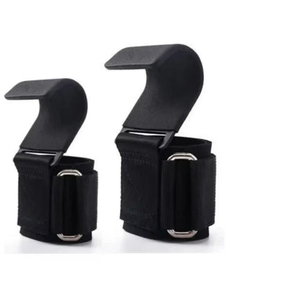 Fitness equipment: squat, weightlift, pull-up. Wrist hook for bar, aids strength training, no hand strain.