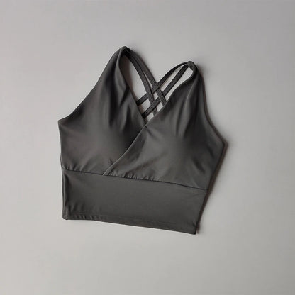 High-end Sports Bra Anti-sweat Fitness Top Seamless Yoga Bra Shockproof Crop Top Women Push Up Bras Sport Bra Gym Workout Top