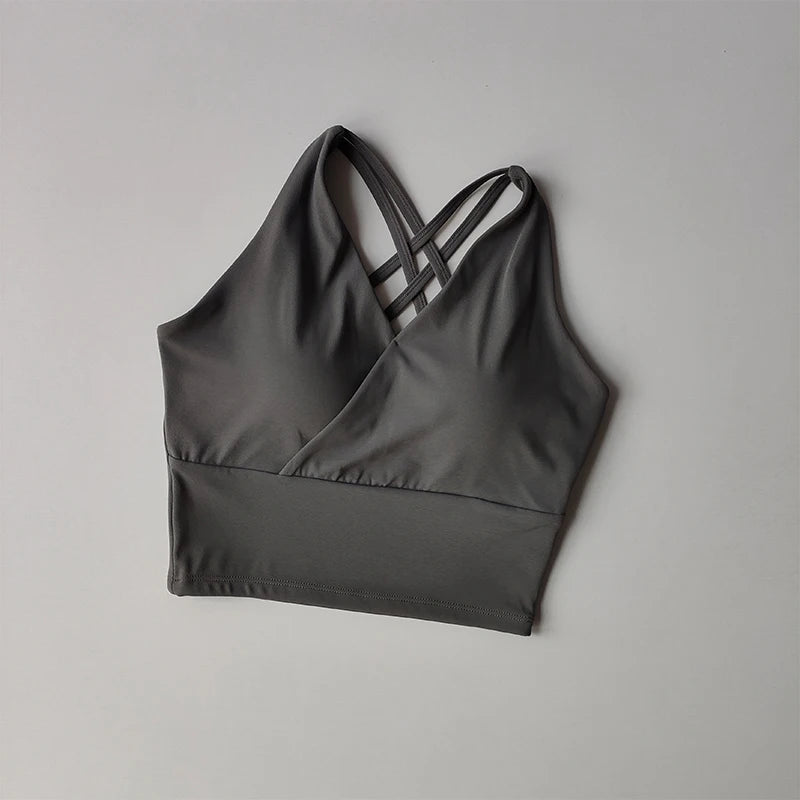 High-end Sports Bra Anti-sweat Fitness Top Seamless Yoga Bra Shockproof Crop Top Women Push Up Bras Sport Bra Gym Workout Top
