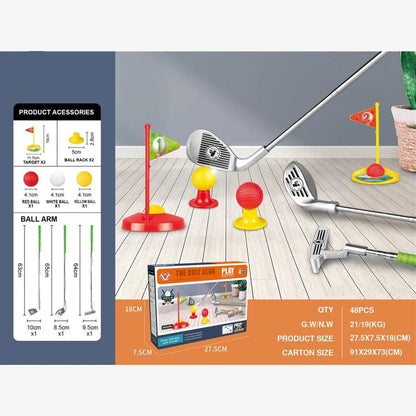 Toddlers Golf Set Retractable Club Kids Golf Club for Indoor Outdoor Garden