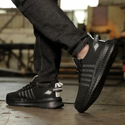 Men's work safety shoes are anti smashing, anti piercing, anti slip, wear-resistant, and outdoor fashionable sports shoes