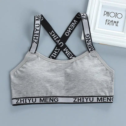 3pcs Puberty Girls Training Bras Kids Maiden Cotton Bra Underwear Teen Camisoles Tube Top Teenage Sport Bras Children's Lingerie