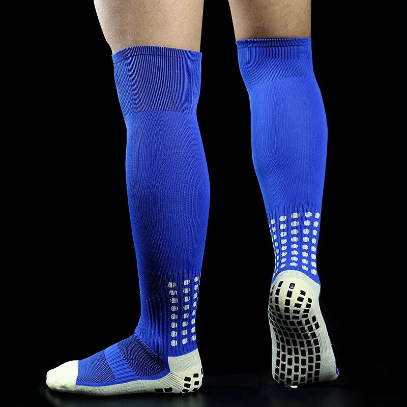 1 Pair of Men's Professional Soccer Socks - Anti-Slip Silica Gel Sweat Absorbing Athletic Sport Socks Super Bowl Football Socks