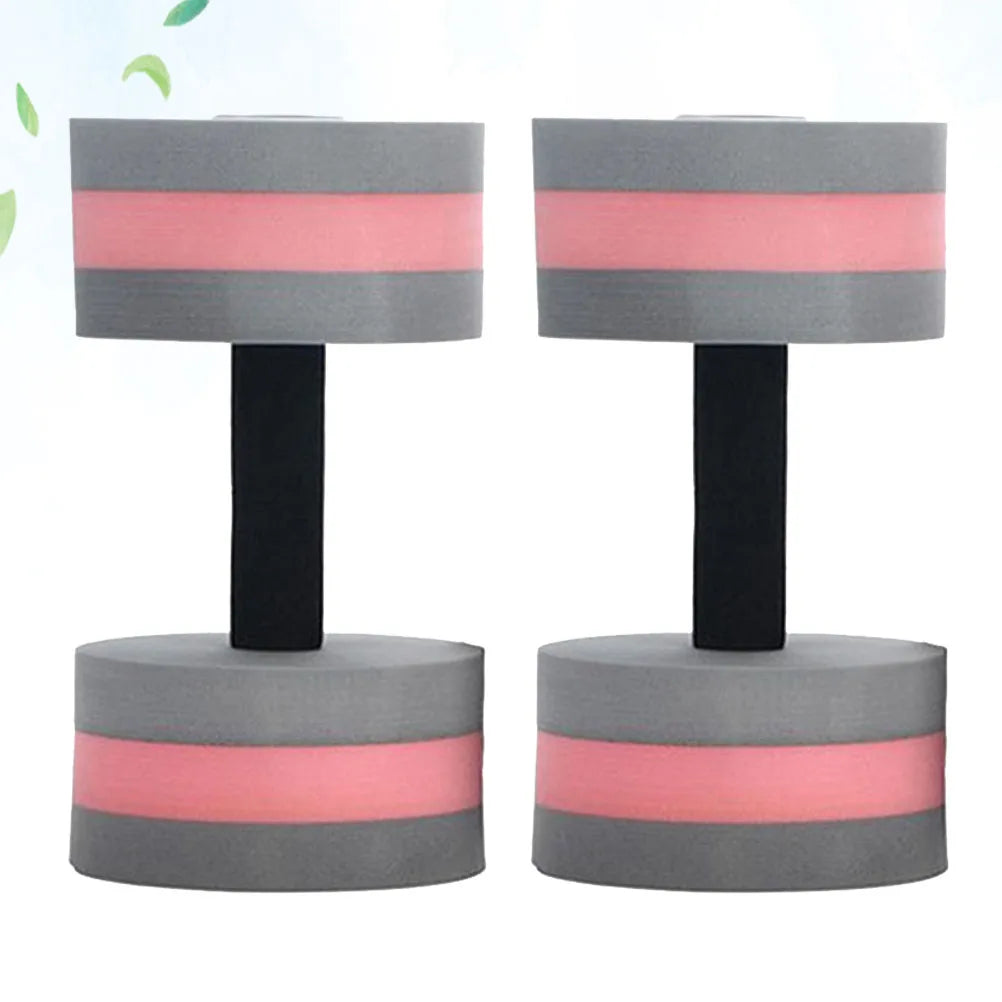 2Pcs Floating Dumbbells Water Barbells EVA Foam Swimming Fitness Arm Shoulder Biceps Cardio Legs Training Equipment