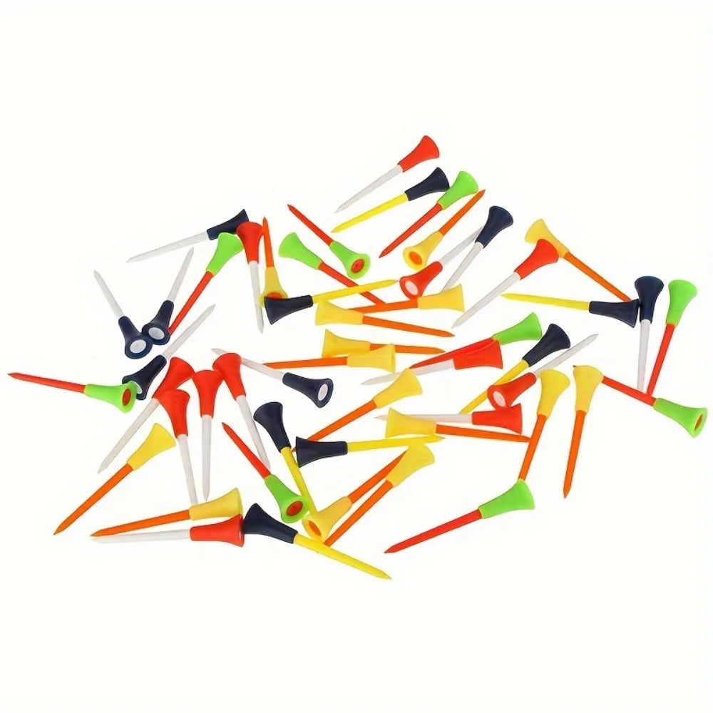 10pcs Plastic PP Golf Tees Multi Color 8.3cm/3.26in Durable Cushion Top Golf Tee Golf Accessories Golf Ball Holder