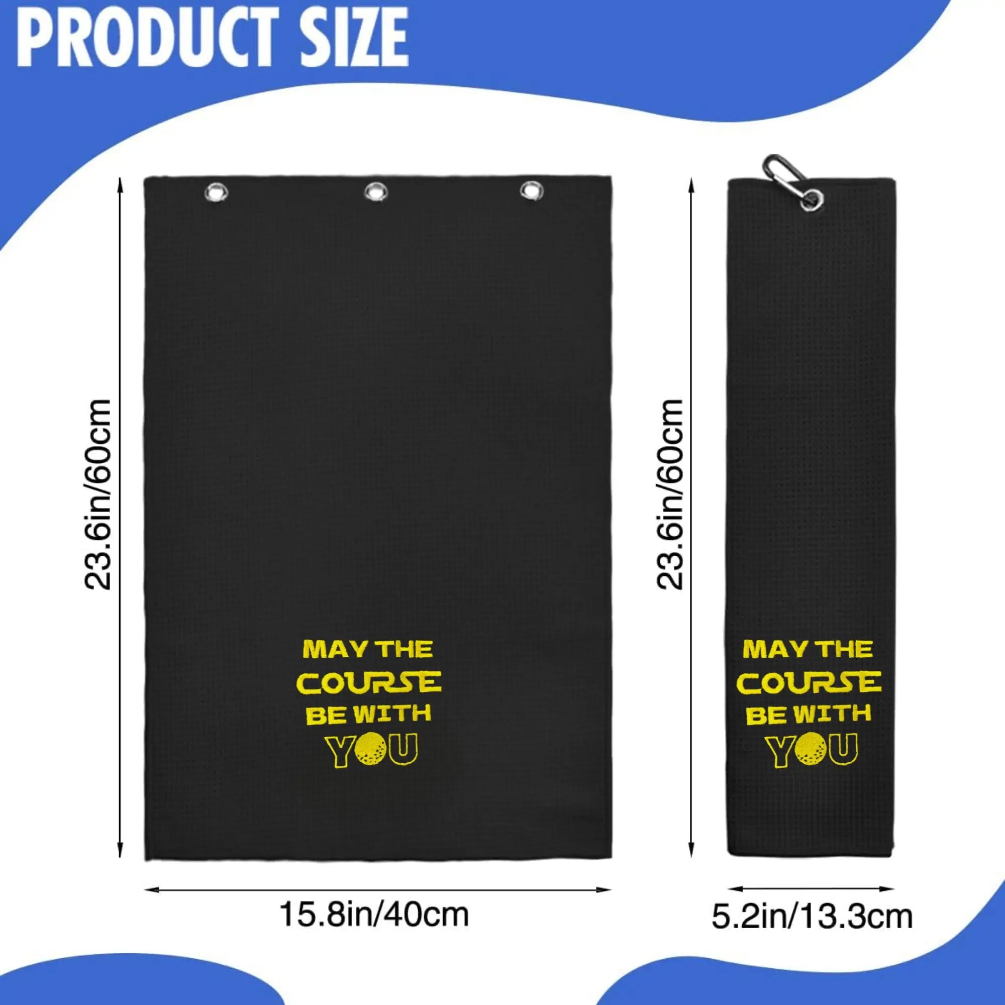 Funny Microfiber Premium Golf Towel, Embroidered Golf Towels for Golf Bags for Men&Women, Golf Accessories for Men Golfers