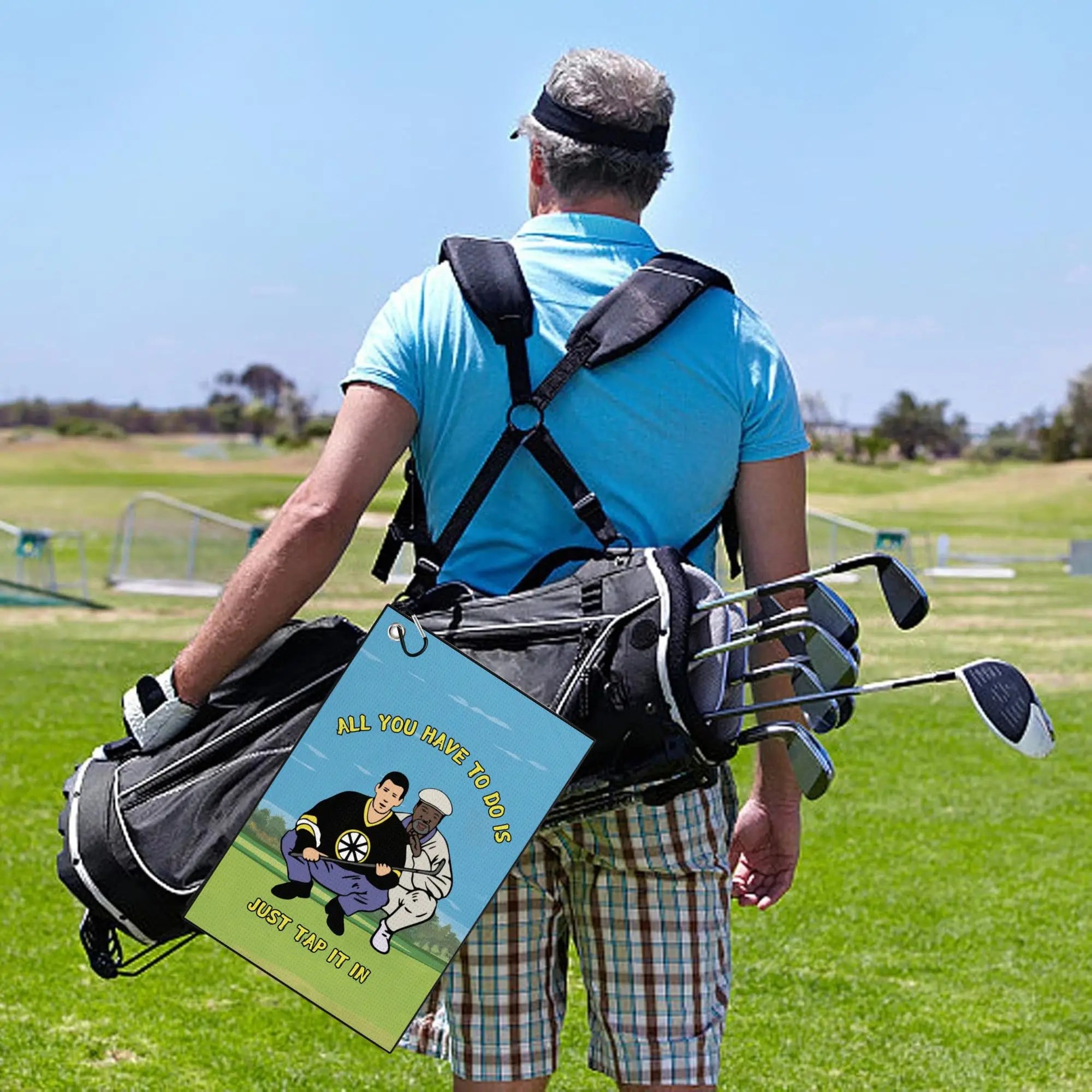 Funny Microfiber Premium Golf Towel, Printed Golf Towel for Golf Bags for Men&Women, Great Golf Accessories for Men Golfers