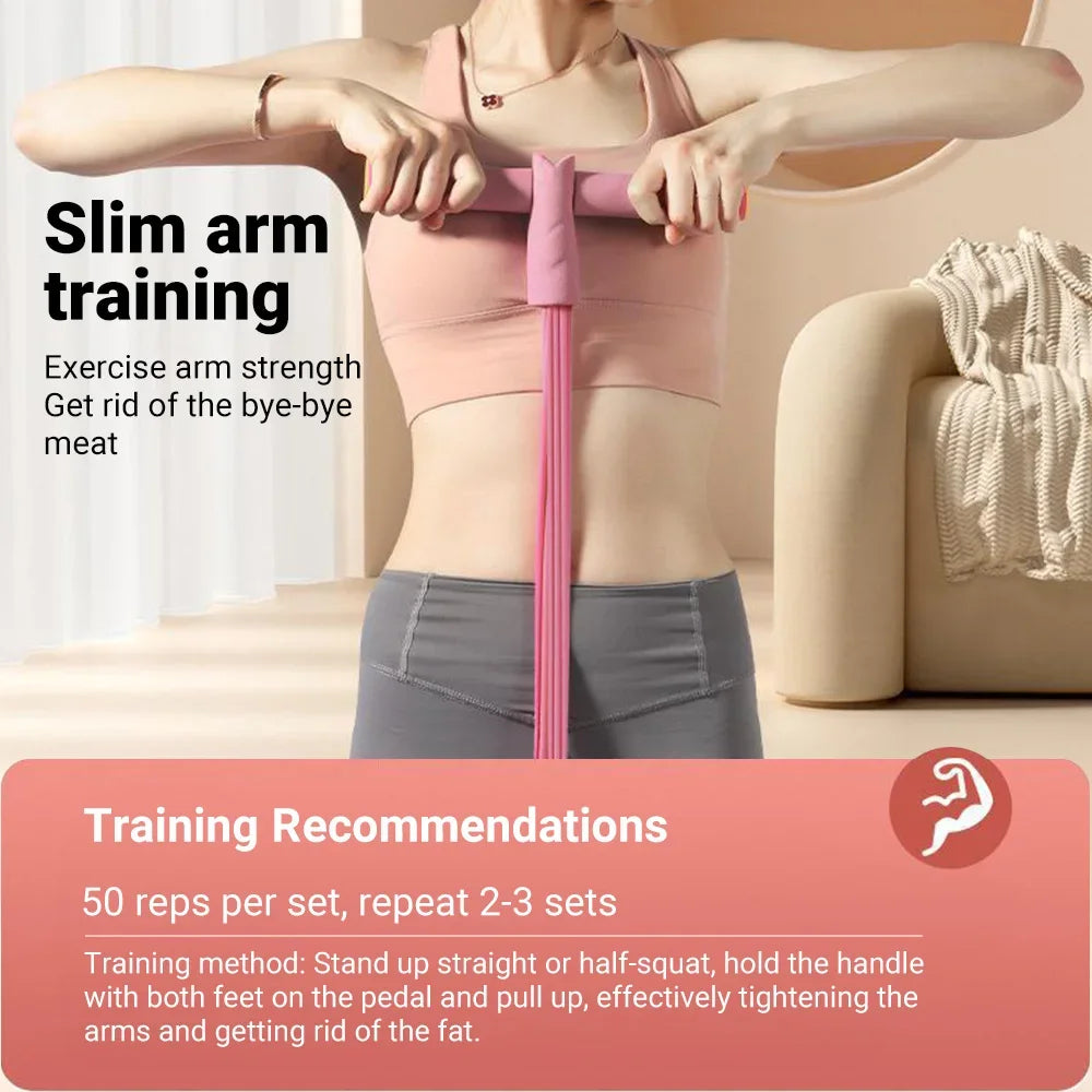 6-Tube Resistance Bands Yoga Pedal Puller