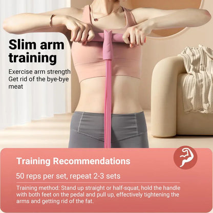 6-Tube Resistance Bands Yoga Pedal Puller