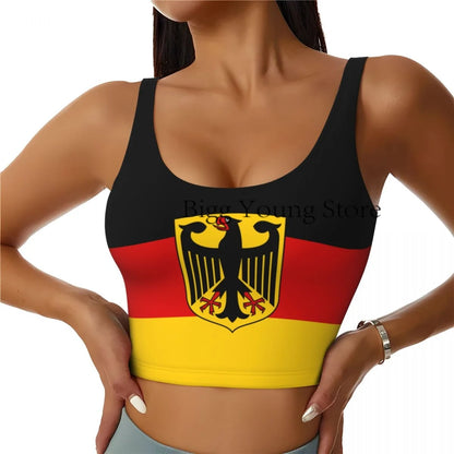Yoga Vest Women Gym Sports Crop Tops Germany Streetwear Workout Breathable Tank Top Female