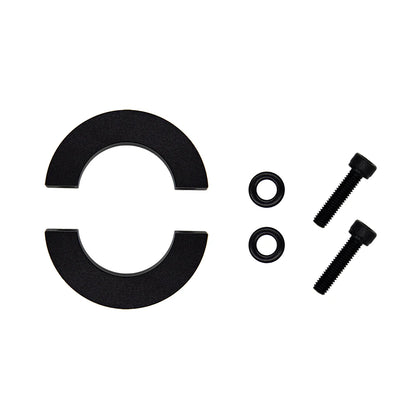 Simube Shaft Clamp For Fanatec Base, featuring aluminum alloy material, CNC machining process, and anodized coloring.
