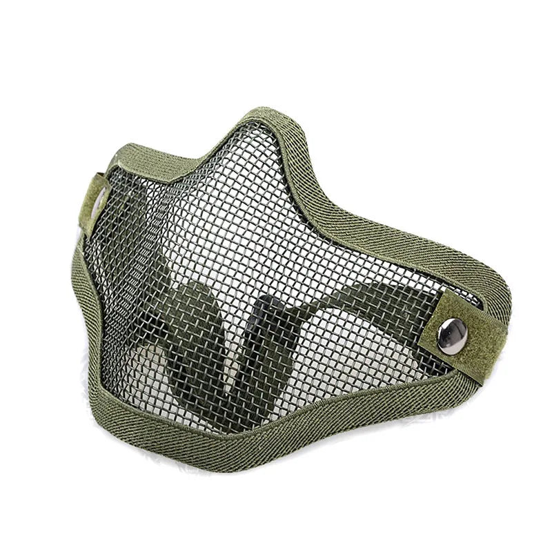 Outdoor hunting combat metal mesh camouflage protection tactical airsoft army mask 3 colours sports safety 1PC
