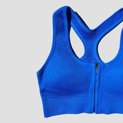 Sports Bra Crop Top Zipper Fitness Women Sportswear Sport Top Bras For Fitness Gym Female Running Push Up Yoga Workout Bra