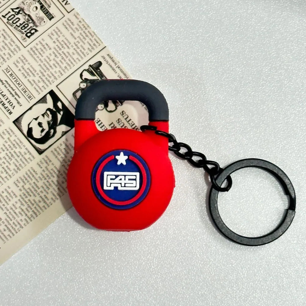 Simulation Dumbbells Keyring Kettlebells Water Cups Cool Creative Bag Charm Fitness Series Pendant Car Key Ornament