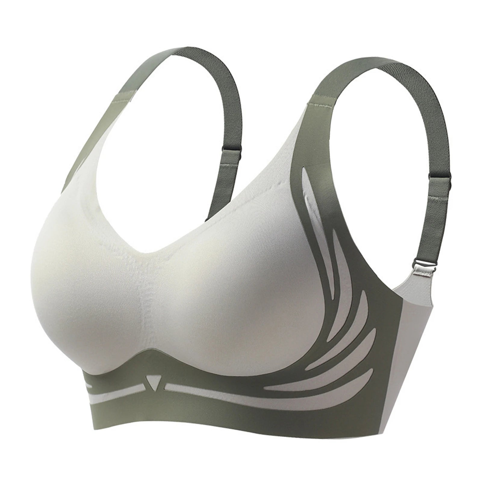 40-75kg Anti-Sagging Support Bra For Women Shockproof Sports Fixed Cup Bra For Running Riding Wire Free Bralette Yoga Vest