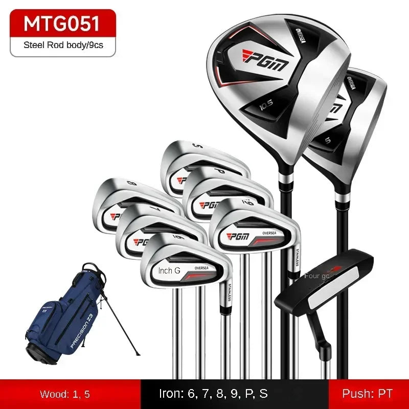 PGM Men's Golf Clubs Sets Right Left  Handded Complete Beginner's Full Golf Set 9/12 Branch High Fault Tolerance Golf Supplies
