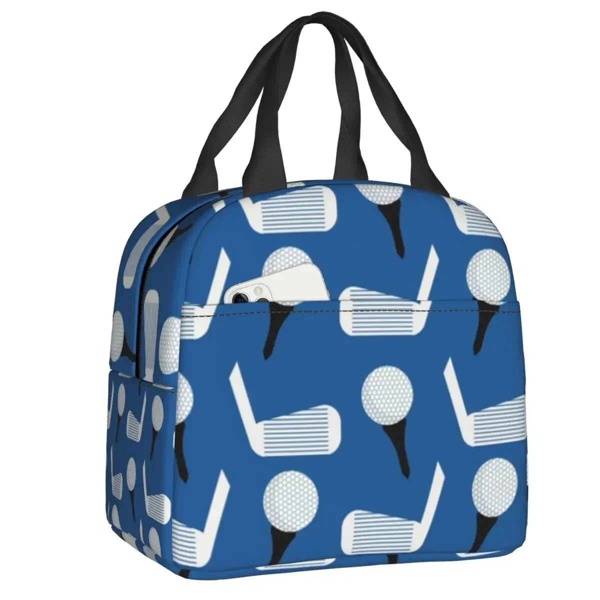 Ball Golf Insulated Lunch Bags for School Work Picnic Sports Golfing Golfer Portable Thermal Cooler Bento Box for Women Children