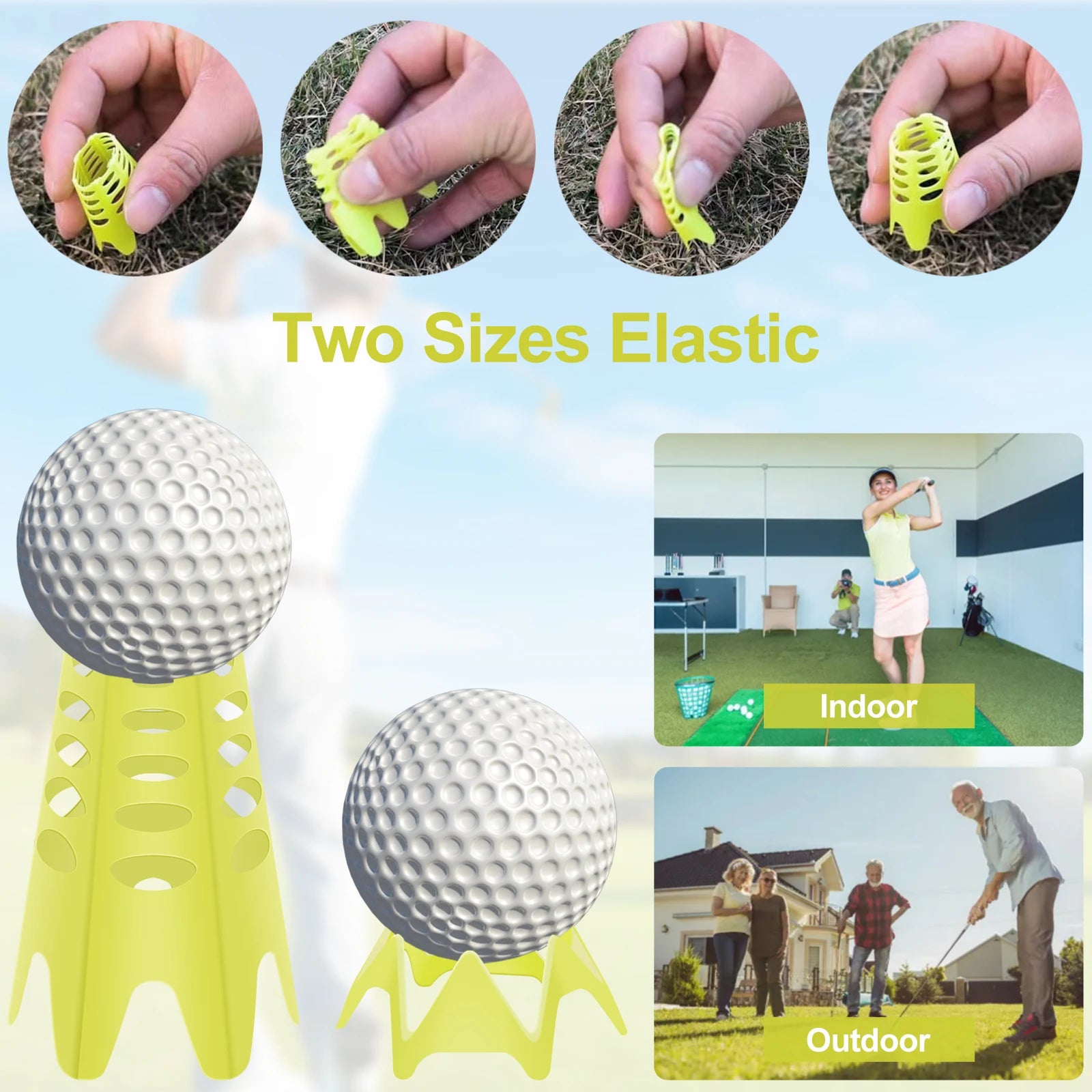 80/20pcs Golf Simulator Tees Training Portable Golf Tees for Outdoor Indoor Home Golf Mat Tees Plastic Reusable Golf Tees