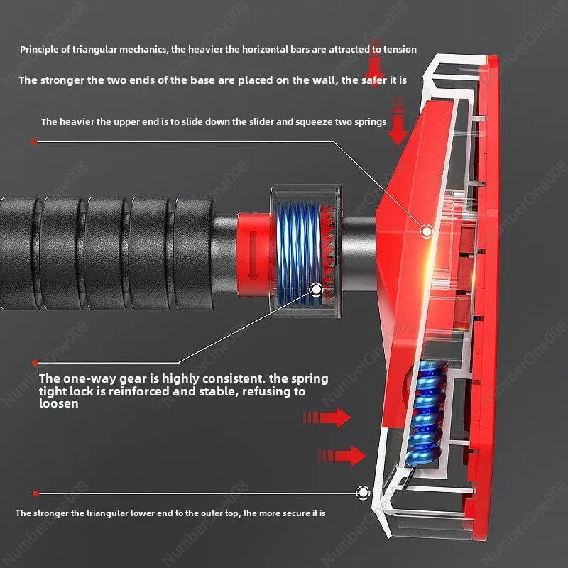 Slider Horizontal Bar Indoor Home Fitness Equipment Pull-ups Children's Sports Family No Punching Door Single Bar