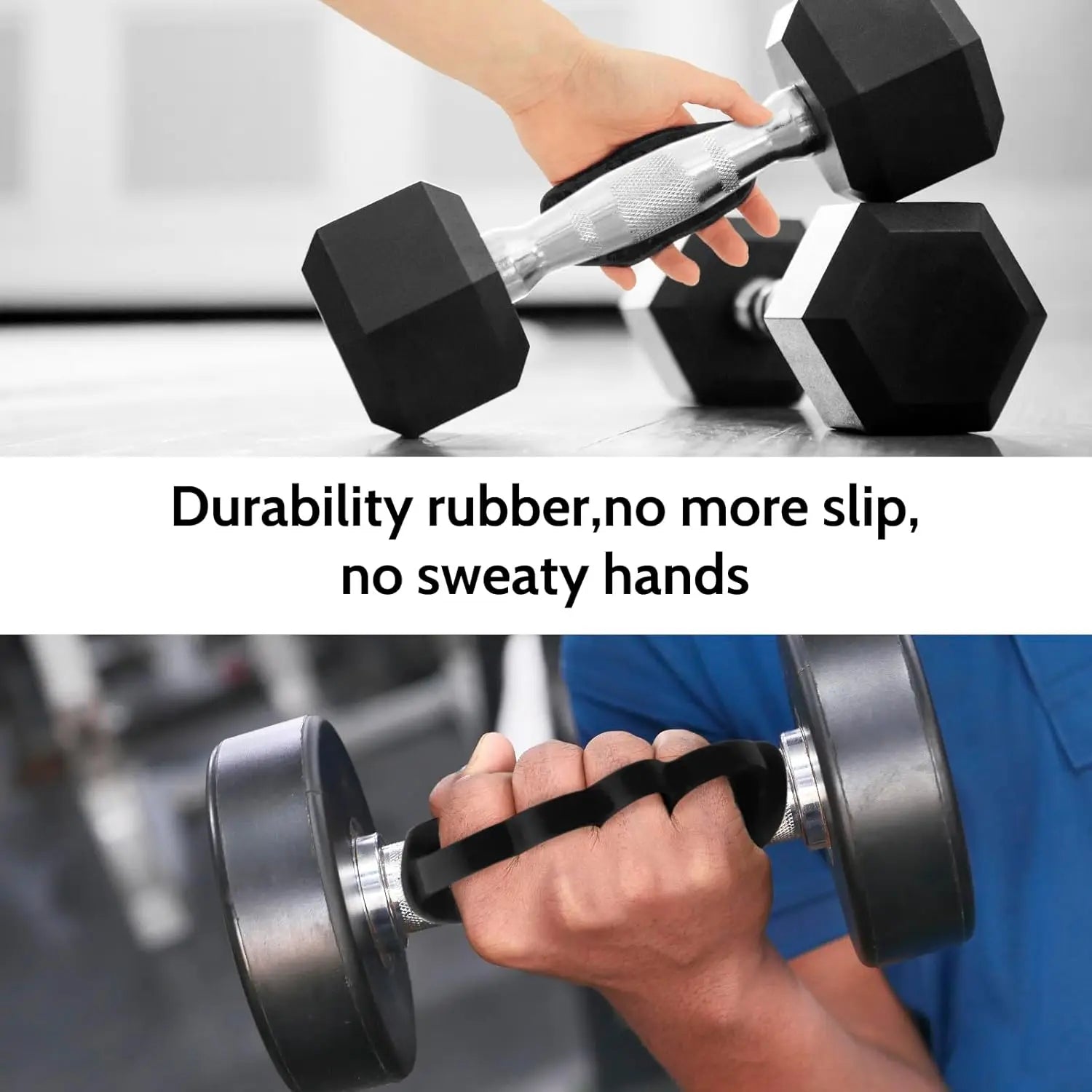 Finger Grip Strength Gym Hand Grips for Weight Lifting Rubber Anti-Slip Workout Gloves Gym Grips for Men Women Training Exercis