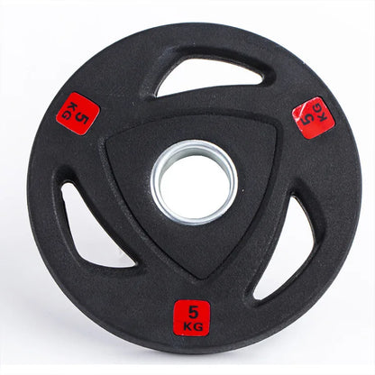 Unisex Rubber Barbell Plate Set 2.5-30kg Gym Weight Plate Set Hot Selling Standard Color Barbell Plates
