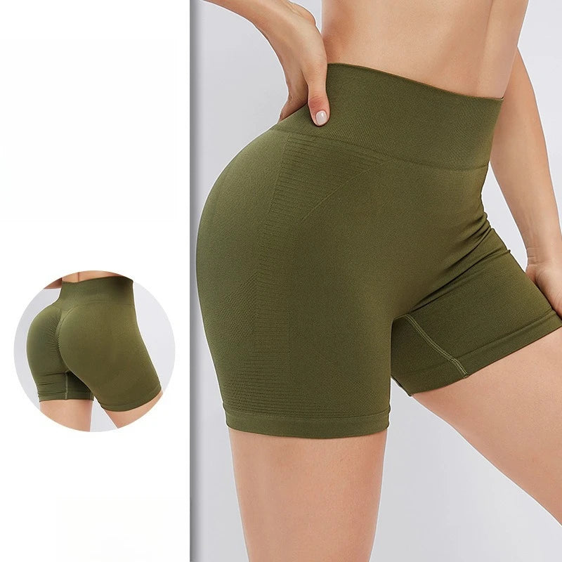 Yoga Clothing Peach Hip Sports Shorts Women High Waisted Tummy Tightening Outer Wear Yoga Pants Stretch Leggings