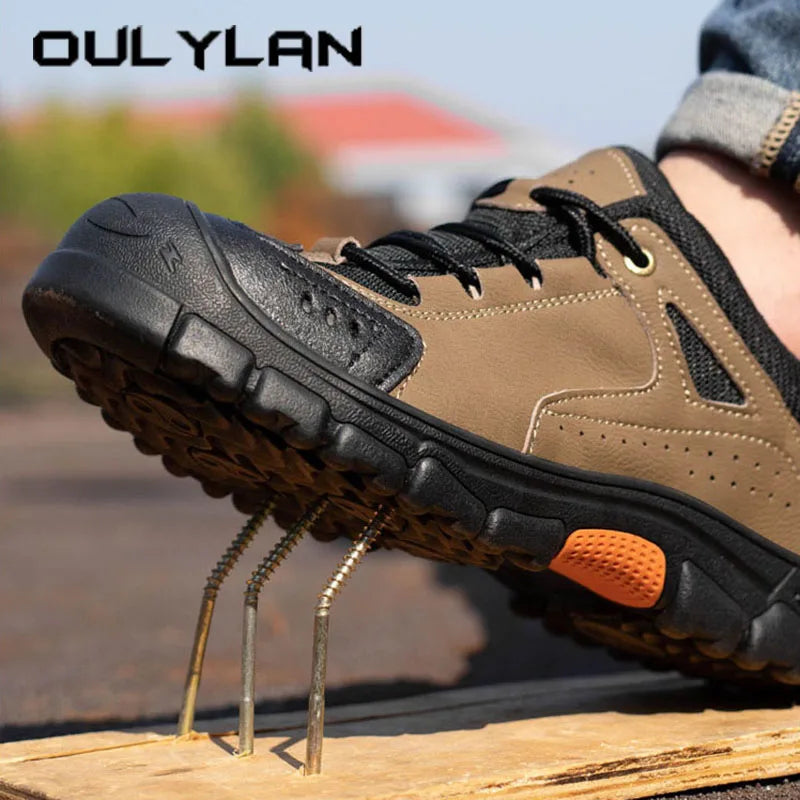 Anti Smashing Safety Shoe Comfortable Mesh Fabric Workshoes Not Stuffy Feet Sportshoe Microfiber Leather Protective Shoes