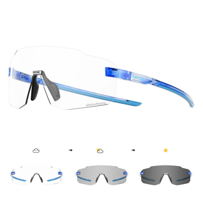 Kapvoe Photochromic Cycling Glasses UV400 Running Sunglasses Lightweight Bicycle MTB Bike Eyewear Sports Safety Goggles