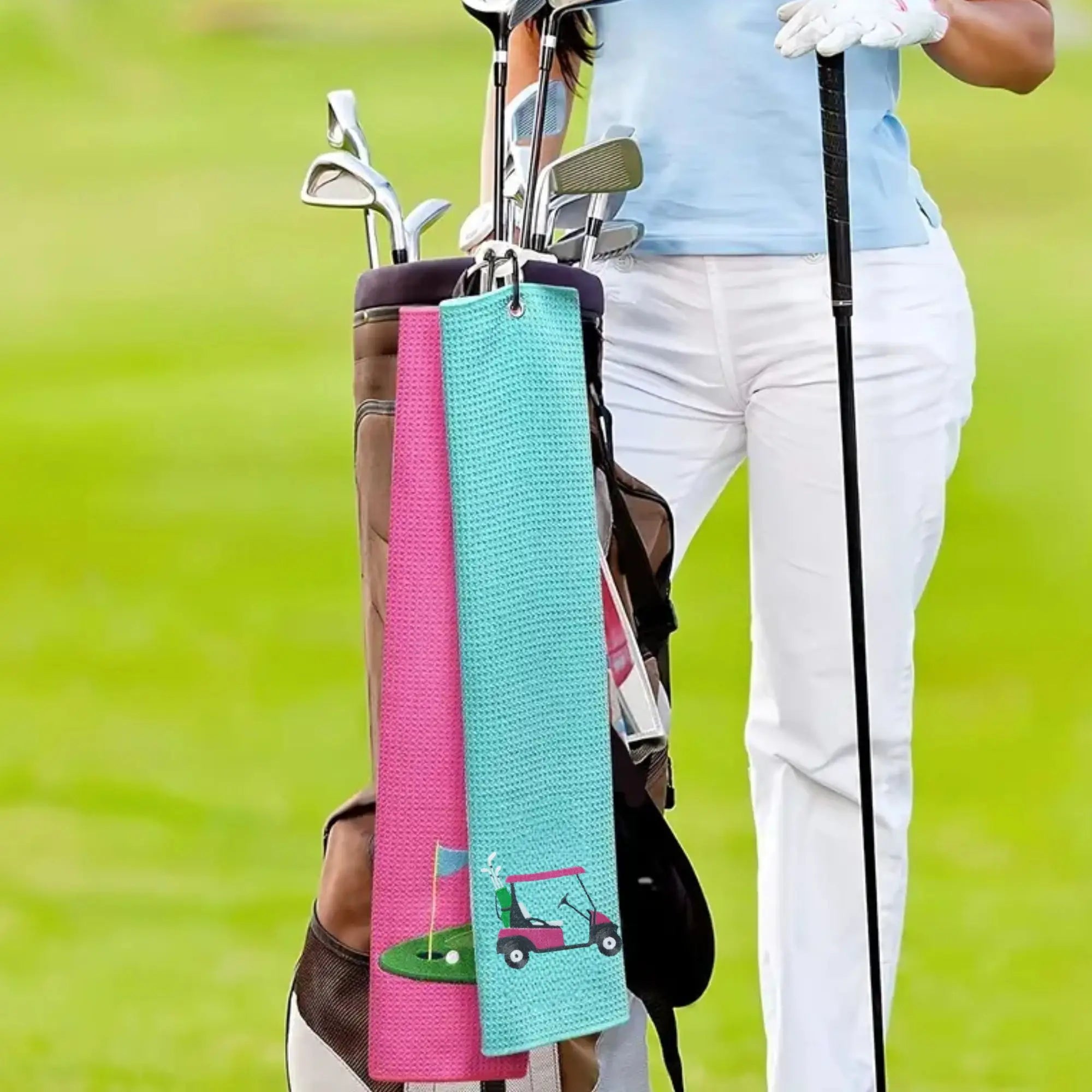 Funny Microfiber Premium Golf Towel, Embroidered Golf Towels for Golf Bags for Men&Women, Golf Accessories for Men Golfers