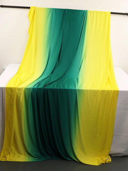 Knit Spandex Ombre Fabric for Dancing Dress Sportwear Yoga Clothing Stretch Lycra Fabric 58" -By Yard