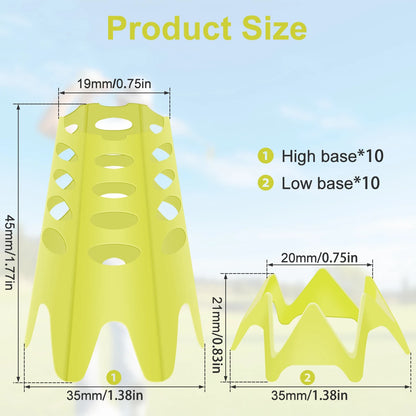 80/20pcs Golf Simulator Tees Training Portable Golf Tees for Outdoor Indoor Home Golf Mat Tees Plastic Reusable Golf Tees