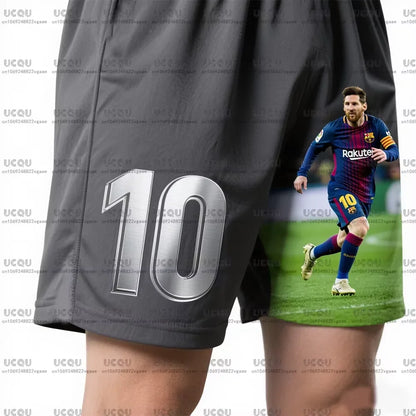Classics Male Adult Sports Boys Men Kids M-Messi Clothing Mens Team Training Uniform Soccer Trousers 10 Football Jersey Shorts