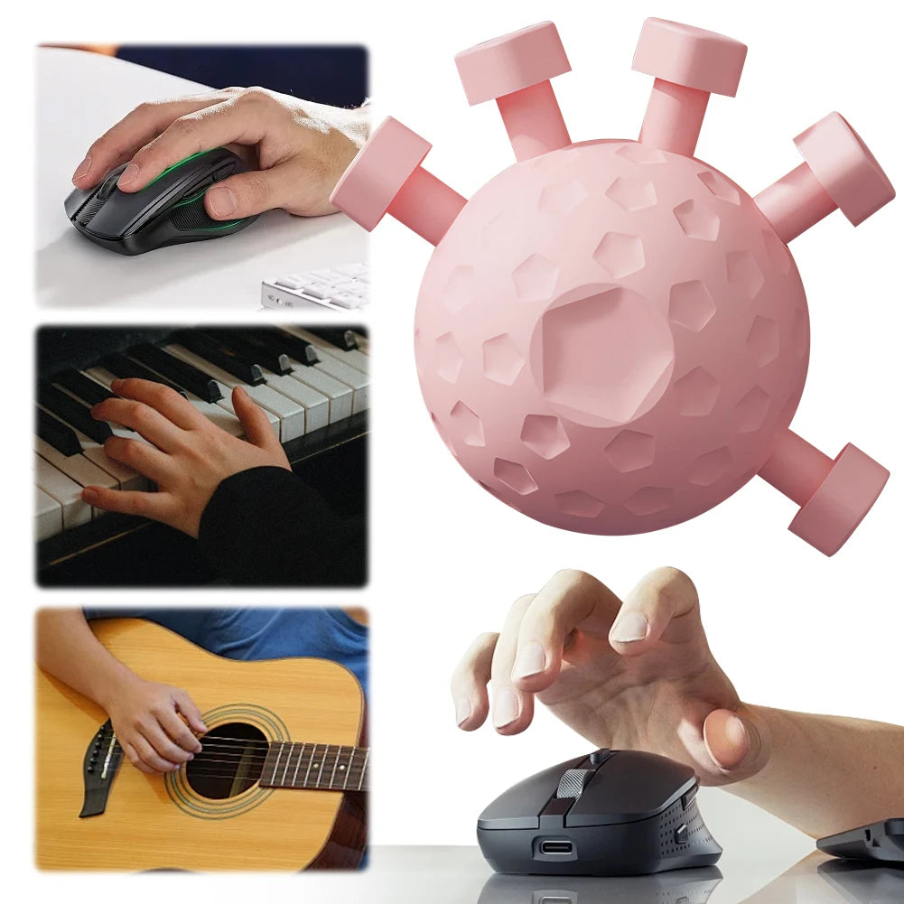 Hand Ball Gripper Exerciser Ergonomic Finger Strength Trainer Anti Slip Finger Exerciser Ball for Musicians Athletes