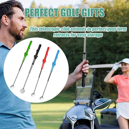 Outdoor Retractable Golf Swing Clubs Retractable Swing Practice Stick Golf Swing Correcting Gesturer Training Aids Supplies