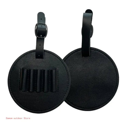 Waterproof Round Golf Tees Bag PU Leather Golf Tees Holder Carriers Golf Training Accessories Easy to Use