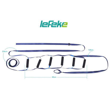 Lefeke Elderly Get Up Aid Disabled Get Up Assist Belt Bed Ladder Assist Strap Pull Up Sit Up Wake Up Rope Ladder with 6 Handrail