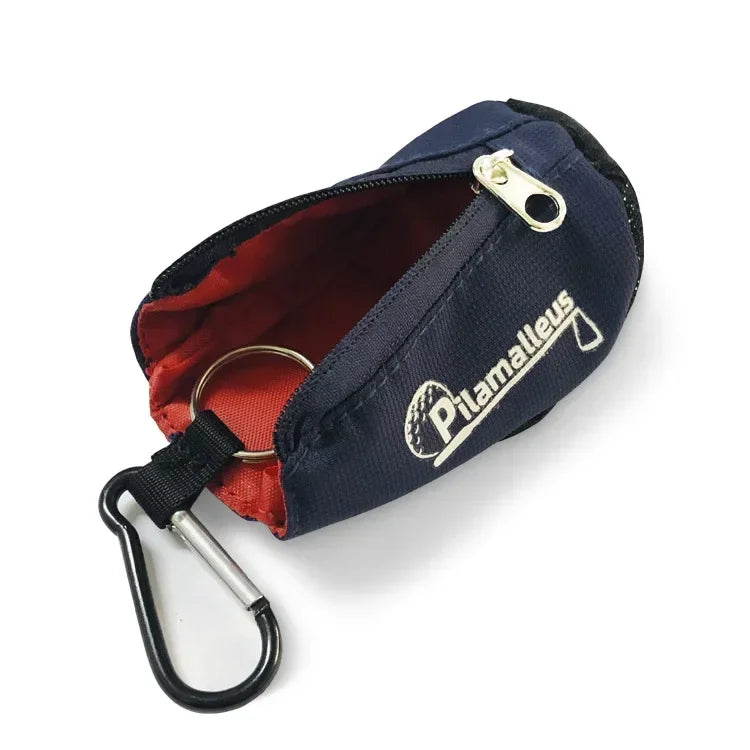 Portable Golf Ball Bag - Small Waist Pack with Cleaning Cloth, Convenient Golf Accessory Pouch for Tees & Markers"