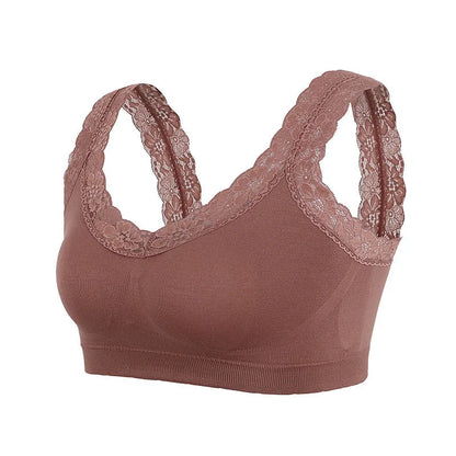 Lace Anti-slip Sports Bra Base Vest Top Sexy Push Up Bras For Women Beauty Back Wrap Chest Lingerie