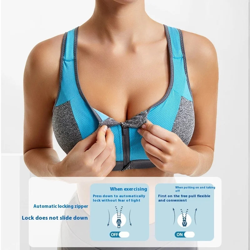 High Impact Sports Bras for Women Solid Color Underwear Gathered Without Steel Rings Sexy Suspender Running Back Bra