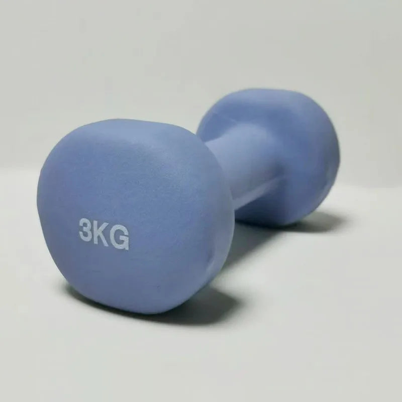 Yoga Flat Head Scrub Impregnated Plastic Dumbbells For Men And Women Home Exercise Sports Equipment Solid Cast Iron Dumbbells