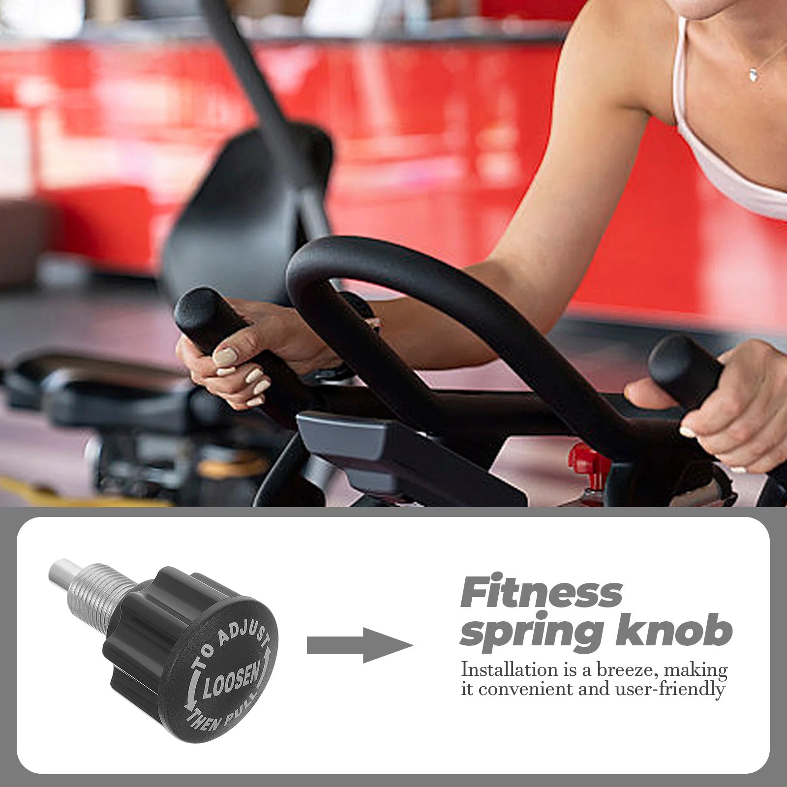 Rotating Pull Pin Knob Black 38 Diameter Compatible Home Commercial Gym Accessories Exercise Bike Parts Plastic Pull Pin Fitness